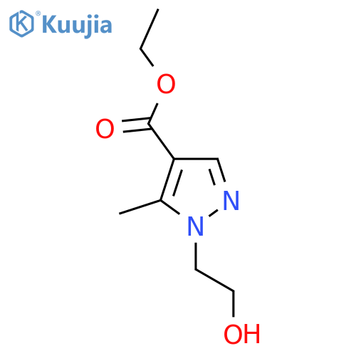 ethyl 1-(2-hydroxyethyl)-5-methyl-1H-pyrazole-4-carboxylate structure
