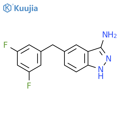 5-(3,5-Difluorobenzyl)-1H-indazol-3-amine structure