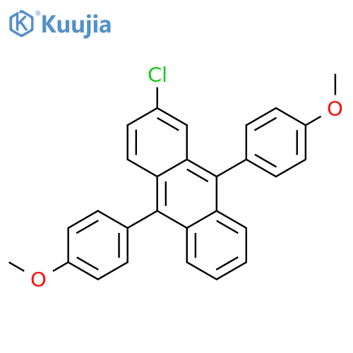 9,10-Bis(4-methoxyphenyl)-2-chloroanthracene structure