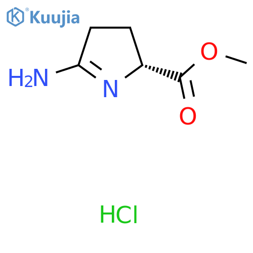 Methyl (2R)-5-amino-3,4-dihydro-2H-pyrrole-2-carboxylate;hydrochloride structure