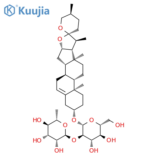 b-D-Glucopyranoside, (3b,25S)-spirost-5-en-3-yl2-O-(6-deoxy-a-L-mannopyranosyl)- structure