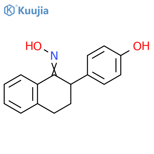1(2H)-Naphthalenone, 3,4-dihydro-2-(4-hydroxyphenyl)-, oxime structure