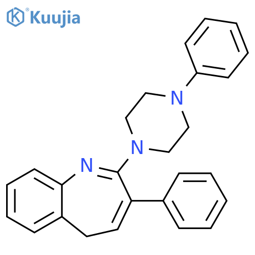 5H-1-Benzazepine, 3-phenyl-2-(4-phenyl-1-piperazinyl)- structure