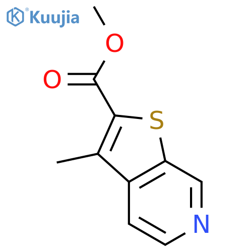 Thieno[2,3-c]pyridine-2-carboxylicacid, 3-methyl-, methyl ester structure