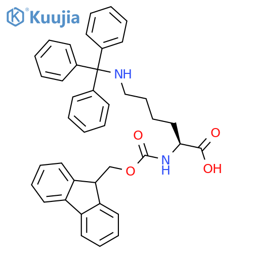 N2-(((9H-Fluoren-9-yl)methoxy)carbonyl)-N6-trityl-L-lysine structure