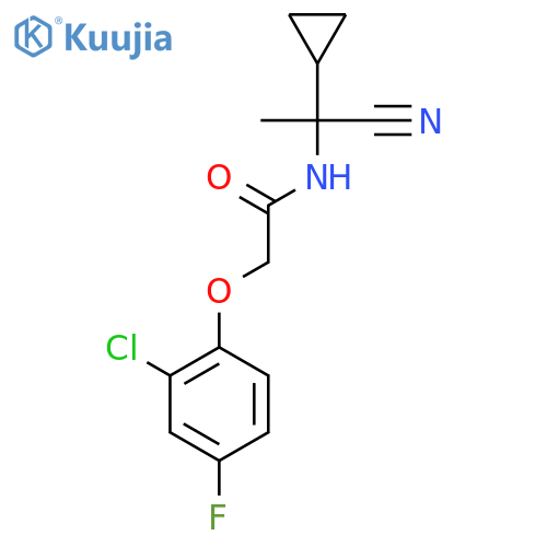 2-(2-chloro-4-fluorophenoxy)-N-(1-cyano-1-cyclopropylethyl)acetamide structure