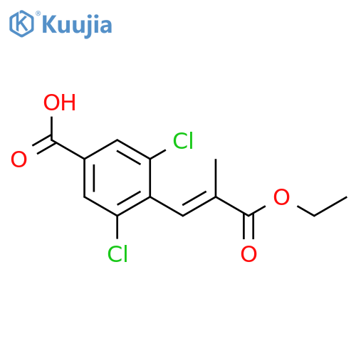 Benzoic acid, 3,5-dichloro-4-(3-ethoxy-2-methyl-3-oxo-1-propen-1-yl)- structure