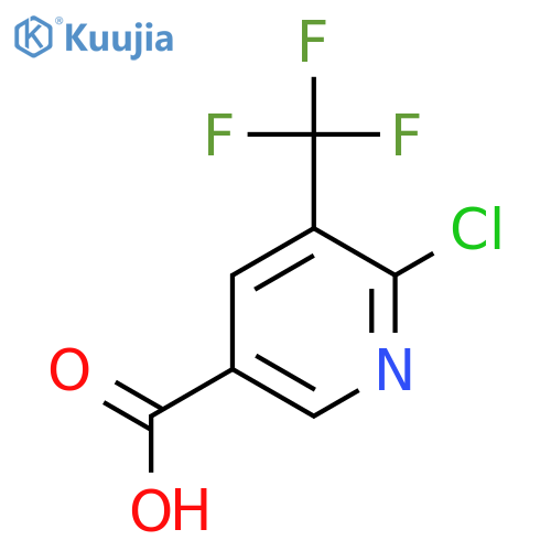 6-chloro-5-(trifluoromethyl)pyridine-3-carboxylic acid structure