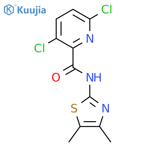 3,6-dichloro-N-(dimethyl-1,3-thiazol-2-yl)pyridine-2-carboxamide structure