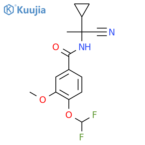 N-(1-cyano-1-cyclopropylethyl)-4-(difluoromethoxy)-3-methoxybenzamide structure
