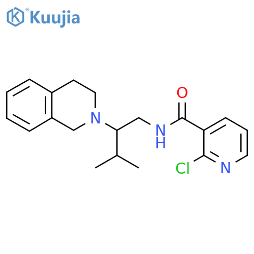2-Chloro-N-[2-(3,4-dihydro-1H-isoquinolin-2-YL)-3-methylbutyl]pyridine-3-carboxamide structure