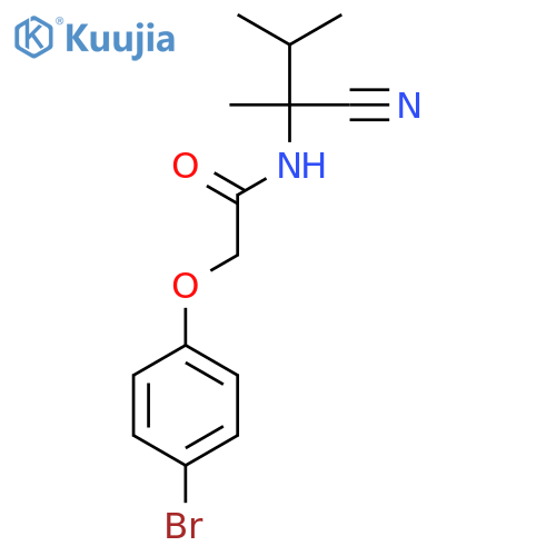 2-(4-bromophenoxy)-N-(1-cyano-1,2-dimethylpropyl)acetamide structure
