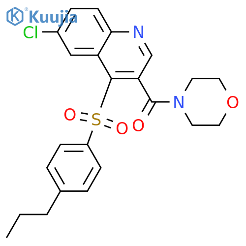 6-chloro-3-(morpholine-4-carbonyl)-4-(4-propylbenzenesulfonyl)quinoline structure
