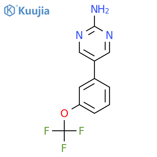 2-Amino-5-(3-(trifluoromethoxy)phenyl)pyrimidine structure