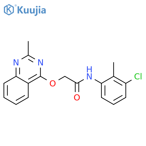 N-(3-chloro-2-methylphenyl)-2-[(2-methylquinazolin-4-yl)oxy]acetamide structure