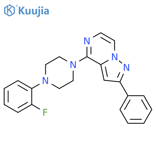 4-[4-(2-fluorophenyl)piperazin-1-yl]-2-phenylpyrazolo[1,5-a]pyrazine structure