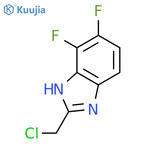 2-(chloromethyl)-4,5-difluoro-1H-1,3-benzodiazole structure