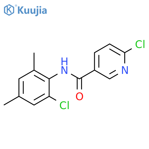 3-Pyridinecarboxamide, 6-chloro-N-(2-chloro-4,6-dimethylphenyl)- structure