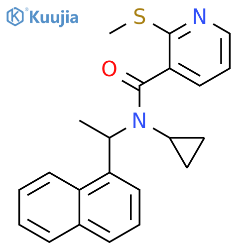 3-Pyridinecarboxamide, N-cyclopropyl-2-(methylthio)-N-[1-(1-naphthalenyl)ethyl]- structure