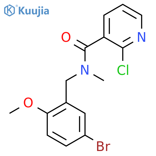 N-[(5-bromo-2-methoxyphenyl)methyl]-2-chloro-N-methylpyridine-3-carboxamide structure