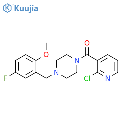 Methanone, (2-chloro-3-pyridinyl)[4-[(5-fluoro-2-methoxyphenyl)methyl]-1-piperazinyl]- structure
