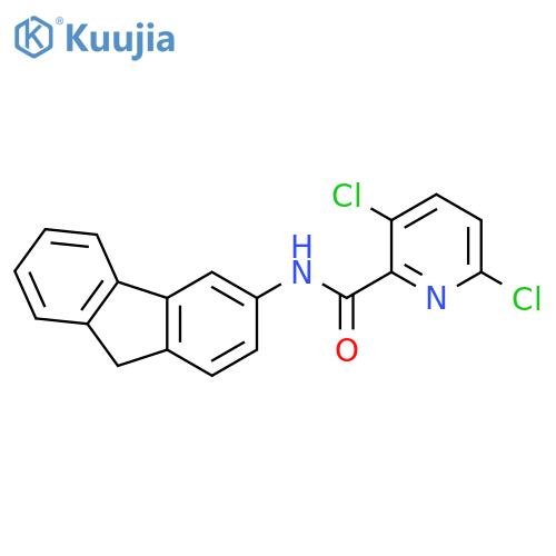 3,6-dichloro-N-(9H-fluoren-3-yl)pyridine-2-carboxamide structure