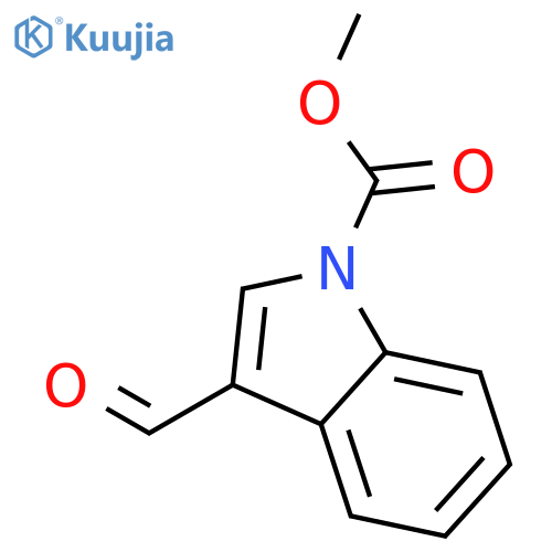 3-formyl-1H-Indole-1-carboxylic acid methyl ester structure
