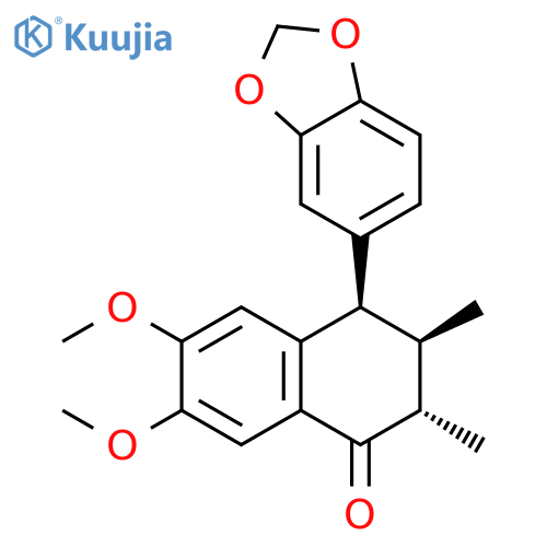 1(2H)-Naphthalenone,4-(1,3-benzodioxol-5-yl)-3,4-dihydro-6,7-dimethoxy-2,3-dimethyl-, (2S,3R,4R)- structure