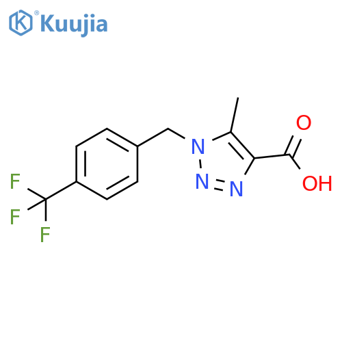 5-Methyl-1-{4-(trifluoromethyl)phenylmethyl}-1H-1,2,3-triazole-4-carboxylic Acid structure