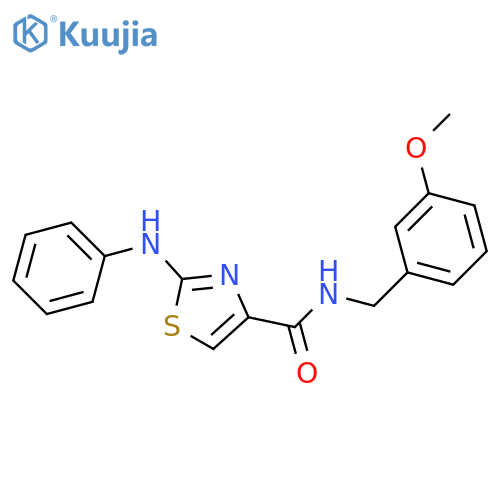 N-[(3-methoxyphenyl)methyl]-2-(phenylamino)-1,3-thiazole-4-carboxamide structure