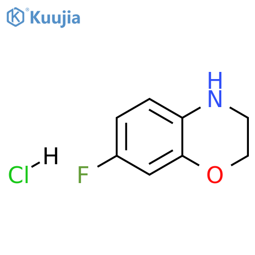 7-Fluoro-3,4-dihydro-2h-benzo[b][1,4]oxazine hydrochloride structure