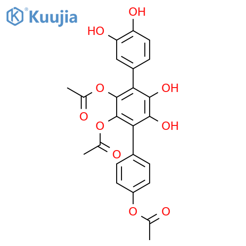 2',3',4''-triacetoxy-3,4,5',6'-tetrahydroxy-p-terphenyl structure
