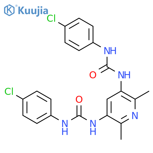 1-(4-chlorophenyl)-3-(5-{(4-chlorophenyl)carbamoylamino}-2,6-dimethylpyridin-3-yl)urea structure
