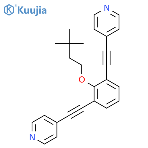 Pyridine, 4,4'-[[2-(3,3-dimethylbutoxy)-1,3-phenylene]di-2,1-ethynediyl]bis- structure