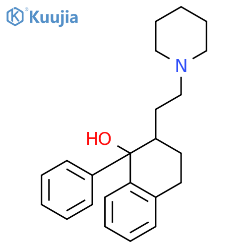 1-Naphthalenol, 1,2,3,4-tetrahydro-1-phenyl-2-[2-(1-piperidinyl)ethyl]- structure