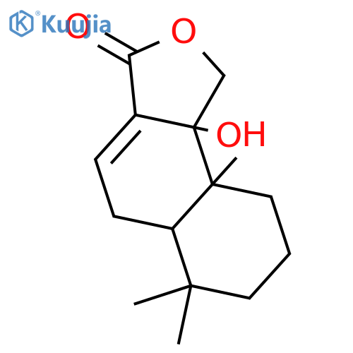 (5aS,9aS,9bS)-9b-hydroxy-6,6,9a-trimethyl-5,5a,6,7,8,9,9a,9b-octahydronaphtho[1,2-c]furan-3(1H)-one structure