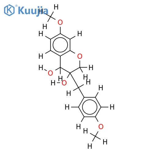 4',7-Di-Me ether-3-(4-Hydroxybenzyl)-3,4,7-chromantriol structure
