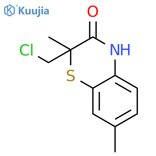 2-(chloromethyl)-2,7-dimethyl-4H-1,4-benzothiazin-3-one structure