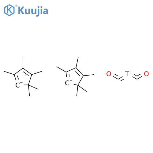 Titanium,dicarbonylbis[(1,2,3,4,5-h)-1,2,3,4,5-pentamethyl-2,4-cyclopentadien-1-yl]- structure