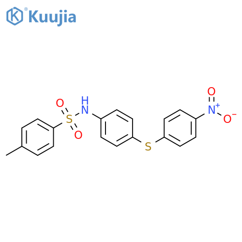 Benzenesulfonamide, 4-methyl-N-[4-[(4-nitrophenyl)thio]phenyl]- structure