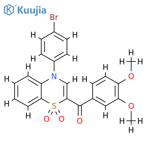 4-(4-bromophenyl)-2-(3,4-dimethoxybenzoyl)-4H-1lambda6,4-benzothiazine-1,1-dione structure