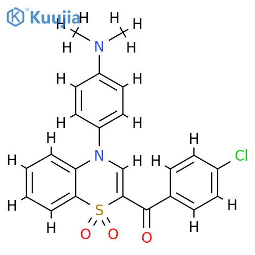 (4-chlorophenyl)-[4-[4-(dimethylamino)phenyl]-1,1-dioxo-1$l^{6},4-benzothiazin-2-yl]methanone structure