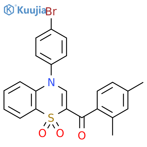 4-(4-bromophenyl)-2-(2,4-dimethylbenzoyl)-4H-1lambda6,4-benzothiazine-1,1-dione structure