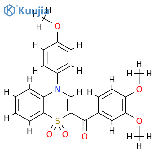 2-(3,4-dimethoxybenzoyl)-4-(4-methoxyphenyl)-4H-1lambda6,4-benzothiazine-1,1-dione structure