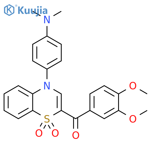 2-(3,4-dimethoxybenzoyl)-4-[4-(dimethylamino)phenyl]-4H-1lambda6,4-benzothiazine-1,1-dione structure