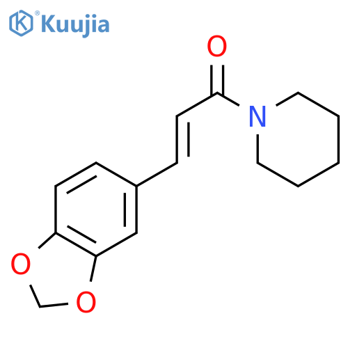 (2Z)-3-(1,3-dioxaindan-5-yl)-1-(piperidin-1-yl)prop-2-en-1-one structure