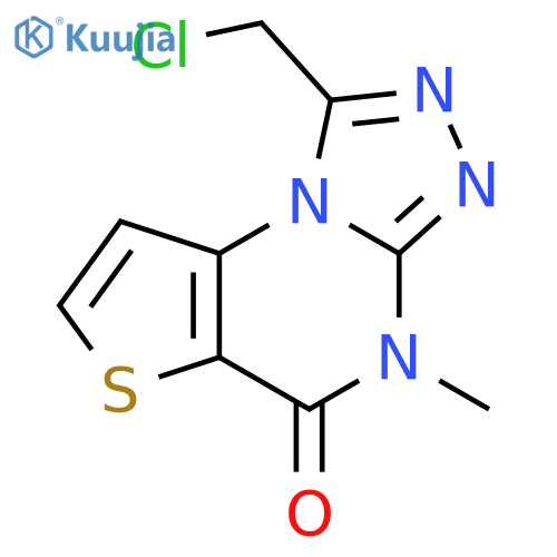 Thieno[2,3-e][1,2,4]triazolo[4,3-a]pyrimidin-5(4H)-one, 1-(chloromethyl)-4-methyl- structure