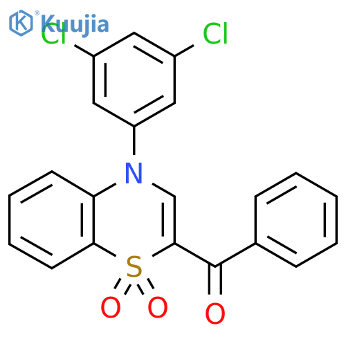 2-benzoyl-4-(3,5-dichlorophenyl)-4H-1lambda6,4-benzothiazine-1,1-dione structure