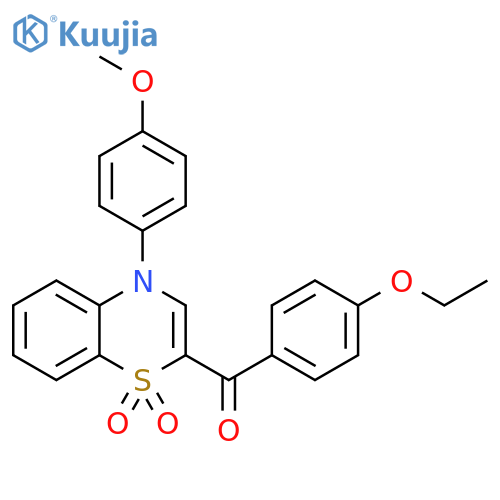 2-(4-ethoxybenzoyl)-4-(4-methoxyphenyl)-4H-1lambda6,4-benzothiazine-1,1-dione structure