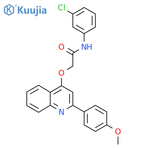 N-(3-chlorophenyl)-2-{[2-(4-methoxyphenyl)quinolin-4-yl]oxy}acetamide structure